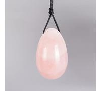 Juego de huevos de cuarzo rosa 100% natural, huevos de jade, M