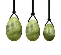 Juego de huevos de masaje de huevo Yoni de cuarzo rosa, ejercicio de kegel de piedra natural, masaje de bola de jade, ejercicio de apriete muscular, tipo de huevo 1
