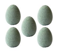 Juego De Huevos De Pascua - 5 Piezas De Rellenos De Canasta De Primavera De Punto, Huevos Decorativos En Colores Pastel | De Temporada Artesanal Hecho A Mano para Corona, Guirnalda, Hogar, Come