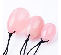 Juego de huevos de Yoni de jade natural, bolas de masaje de piedras de amor de cristal curativo de Chakra para relajación muscular corporal, ejercicio Kegel-Rq