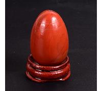 Juego de huevos Yoni 30 * 20 Huevo de masaje pequeño Bola Yoni Piedra natural Amatista Jade Cristal Masajeador sin perforar, jaspe rojo 30x20 mm
