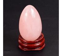 Juego de huevos Yoni 45 * 30 Huevo de masaje grande Bola Yoni Piedra natural Cuarzo rosa Cristal de jade Huevos sin perforar Ejercicio Kegel, cuarzo rosa 45x30 mm