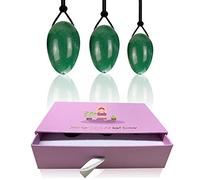 Juego de huevos Yoni de cuarzo rosa Bolas Bolas de Kegel Reparación de pared Suelo pélvico Ejercicio muscular Masajeador Huevos de jade Caja de regalos-Huevos Yoni de aventurina