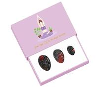 Juego de huevos Yoni de cuarzo rosa natural Obsidiana Ejercicio de Kegel Huevo de jade Bolas de cristal Piedra de masaje sin perforar-Sin perforar_A_con_caja