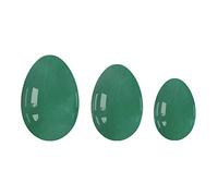 Juego de huevos Yoni de cuarzo rosa sin perforar Huevos de jade Ejercicio de Kegel de obsidiana Bola de apriete de músculos Ejercitador de huevos Yoni-Green_Aventurine