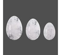 Juego de huevos Yoni de cuarzo rosa sin perforar Huevos de jade Ejercicio de Kegel de obsidiana Bola de apriete de músculos Ejercitador de huevos Yoni-Rock_Quartz