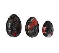 Juego de huevos Yoni de cuarzo rosa sin perforar Ojo de tigre Huevos de jade Obsidiana Ejercicio de Kegel Reafirmante muscular Huevos Yoni Ejercitador de piedra con sangre