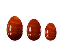 Juego De Huevos Yoni De Jade De Cornalina Roja, Huevos De Jade Kegel, Ejercitador Muscular Kegel Para Masaje Corporal De Huevo De Jade Natural,Huevos Sin Moler