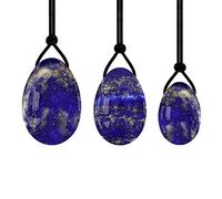 Juego de huevos Yoni de jade natural para mujer, ejercicio de Kegel para músculos del suelo pélvico, huevos Yoni, piedras naturales para apretar, huevos de Ben Wa Ball-Lapislázuli