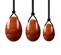 Juego de huevos Yoni de jade natural para mujer, ejercicio de Kegel para músculos del suelo pélvico, huevos Yoni, piedras naturales para apretar, huevos de cornalina Ben Wa