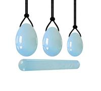 Juego de huevos Yoni de jade natural para mujer, juego de Kegel para músculos del suelo pélvico, huevos Yoni, piedras naturales para apretar Ben Wa Ball-Opalite