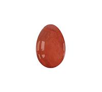 Juego de huevos Yoni Huevos Yoni sin perforar Huevo de masaje de jade real natural para mujeres Ejercicio Kegel Higiene femenina Bolas de masaje, jaspe rojo, L-4.5x3cm