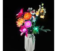 Juego de iluminación para Lego Pretty Pink Flower Bouquet Botanical Collection 10342 Bloques de construcción sin bloques de construcción
