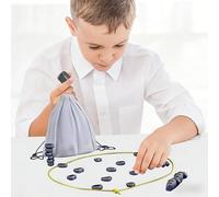 Juego de Imanes con Cuerda Jogo Magnetico con Imán para Viajar, Acampar con 40 Piedras magnéticas como Regalo para niños de 9 a 14 años Incluye Juego de Rompecabezas en Formas geométricas