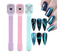 Juego de Imánes de Uñas, Imán para Esmalte de Uñas de Gel Ojos de Gato, Imán Magnético Stick para Polvo de Esmalte de Uñas Efecto ojo de Gato - Efecto de Ojo de Gato DIY Nail Art Herramientas