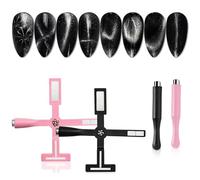 Juego de Imánes de Uñas, Imán para Esmalte de Uñas de Gel Ojos de Gato, Imán Magnético Stick para Polvo de Esmalte de Uñas Efecto ojo de Gato - Efecto de Ojo de Gato DIY Nail Art Herramientas