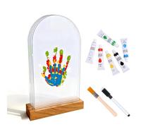 Juego de impresión de manos de familia, juego de impresión con colores de dedos, juego de huellas de manos y pies, juego completo de impresión como recuerdo familiar y decoración