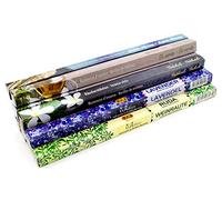 Juego de Incienso de Hierbas, Paquete de jardín con 7 variedades Diferentes, Varillas de Incienso Indio, 14 Paquetes de 8 Varillas Cada uno, Tiempo de combustión Aprox. 30min