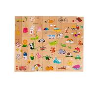 Juego de Infantil | Juego De Mesa Educativo Para Desarrollo Del Pensamiento Lógico | Puzzle De Madera De Encaje De Números Para Niños,para Escuelas Itinerantes Jardín de Infantes Preescolar Cumpleaños