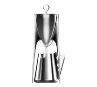 Juego de infusor de té de acero inoxidable 304 con tetera de 250 ml y taza de 500 ml, tipo sifón, diseño de trípode, fácil de limpiar para preparación artística, degustación de té y decoración zen