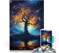 Juego de ingenio Árbol cósmico de la Vida Puzzle de 1000 Piezas para Adultos 50x75cm con Piezas de Formas aleatorias Que se entrelazan Completamente para Mayores de 14 años
