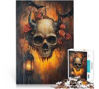 Juego de ingenio Esqueleto Malvado Puzzle de 1000 Piezas para Adultos 38x52cm con Piezas de Formas aleatorias Que se entrelazan Completamente para Mayores de 14 años