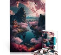 Juego de ingenio Pueblo de Las Flores Rompecabezas de 1000 Piezas para Adolescentes 26x38cm Interacción Entre Padres e Hijos para Mayores de 14 años