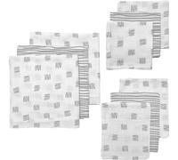 Juego de iniciación de 9 bloques, diseño de rayas, color gris