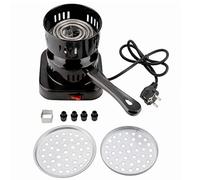 Juego de iniciación de carbón vegetal para cachimba, shisha, nargila, barbacoa de fuego - Acero inoxidable multiusos con tecnología de calentamiento rápido para quemador eléctrico, revestimiento de