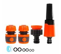 Juego de iniciación de manguera de jardín con conectores de manguera de grifo y accesorios, pistola de pulverización de manguera de agua para riego de plantas, césped, limpieza de coche, baño de