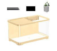 Juego de Inicio de Acuario - Tanque Oceánico en Miniatura, Guardián De Pescado Creativo, Elegante De Camarones | Elegante Construcción Estructural para El Espacio, Versátil Escaparate para La