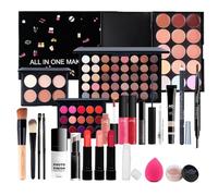Juego de inicio de maquillaje, juego de maquillaje para mujeres, conjunto completo | Juego de maquillaje integral de 24 piezas para mujeres, cepillos de maquillaje, paleta de sombras de ojos, juego de