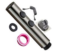 Juego de inodoro de ducha para inodoro, accesorio de acero inoxidable con manguera, pulverizador de bidé para baño con presión de agua ajustable, para limpieza e higiene personal