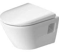 Juego de Inodoro suspendido D-Neo de Duravit, con Inodoro Compact y Asiento de Inodoro con Mecanismo de Cierre Suave, 45870900A1-45870900A1
