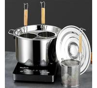 Juego de insertos para olla de pasta de 3/4/5 agujeros, herramienta de cocina comercial de fideos de acero inoxidable con cestas para fideos albóndigas de pasta sopa