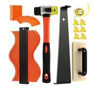 Juego de instalación de suelos multiusos con bloques resistentes de ABS y herramienta de extracción de acero tratado térmicamente, herramientas de mejora del hogar