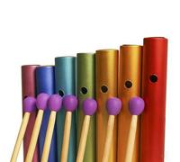Juego de instrumentos de percusión de mano con 7 tubos Wah-Wah, herramienta de musicoterapia para relajación y felicidad