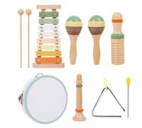 Juego de instrumentos musicales de madera, juguetes de instrumentos de percusión - Juguetes musicales naturales para el aprendizaje temprano,Herramientas de juguetes de percusión para