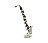 Juego De Instrumentos Musicales En Miniatura Miniatura De Clarinete Bajo De Aleación Modelo De Mini Instrumento Musical, Accesorios