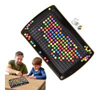 Juego de Intelectual,Juego de mármol de Tablero de Intelectual - de Mesa Interactivo de con Cuentas de arcoíris - Familiar para la interacción Entre Padres e Hijos, Juego de Estrategia par