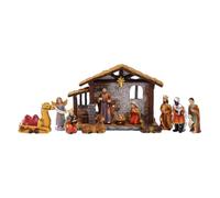 Juego de Interior de Navidad genérico, Escena de Natividad, pequeñas Figuras con guardería - Figuras en Miniatura para Interior al Aire Libre, Oficina, Estante Chimenea, Patio Iglesia