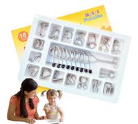 Juego de Interlock, Juego de 18 Juguetes de inteligencia de desbloqueo clásicos - Fine Motor Skill Game, Actividad de desarrollo de la infancia para la FA