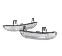 Juego de intermitentes LED transparentes para espejo izquierdo y derecho, color blanco
