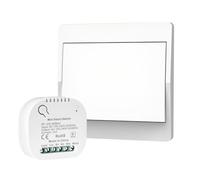 Juego de interruptores de luz de radio, 230 V, sin batería, inalámbricos, para luces, fácil instalación sin cableado, botón inalámbrico para casa, interruptor de luz de radio (EU 1 marchas 1 V1)