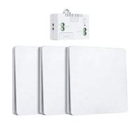 Juego de interruptores de luz inalámbricos de 230 V, sin batería, interruptor de pared inalámbrico para luces, fácil instalación sin recableado, botón inalámbrico para casa, interruptor de luz