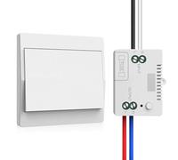 Juego de interruptores de luz inalámbricos, interruptor inalámbrico independiente sin batería, resistente al agua, interruptor de pared, controle su lámpara hasta 200 m de distancia