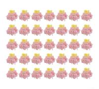 Juego de interruptores de teclado mecánico, 35 piezas, lineal, táctil, silencioso, V3, compatible con PCB intercambiables en caliente y soldadas para respuesta clave (PeachV3Silent)