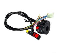 Juego de interruptores LED para manillar de moto, resistente al agua, para quad Dirt Bike E-Bike, scooter, 12 V, negro, ABS