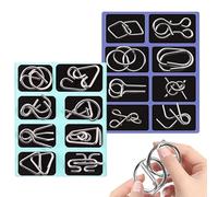 Juego de Iron Loop - Juguete de separación mecánica, Kit de Ejercicios de razonamiento Inteligente, Prueba de Inteligencia portátil, Serie de cognición de Forma retorcida | Risol