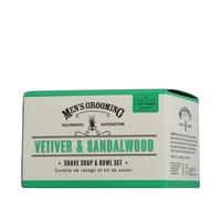 Juego de jabón y cuenco de afeitar Scottish Fine Soaps para vetiver y sándalo...